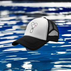 Y2K Print Causal Trucker Hat & Mesh Baseball Cap Sunshade Dad Hats