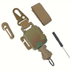 Outdoor 360 Rotating Telescopic Buckle Anti-theft Key Buckle