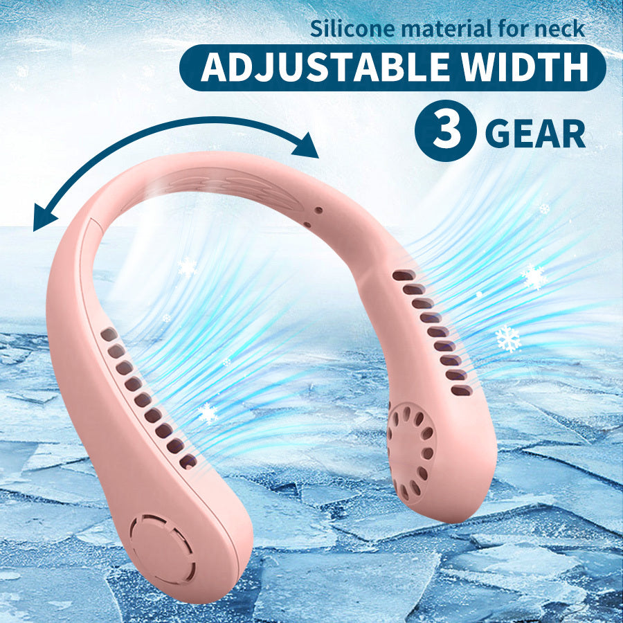 Bladeless Neck Fan USB Rechargeable Hands Wearable Air Cooler