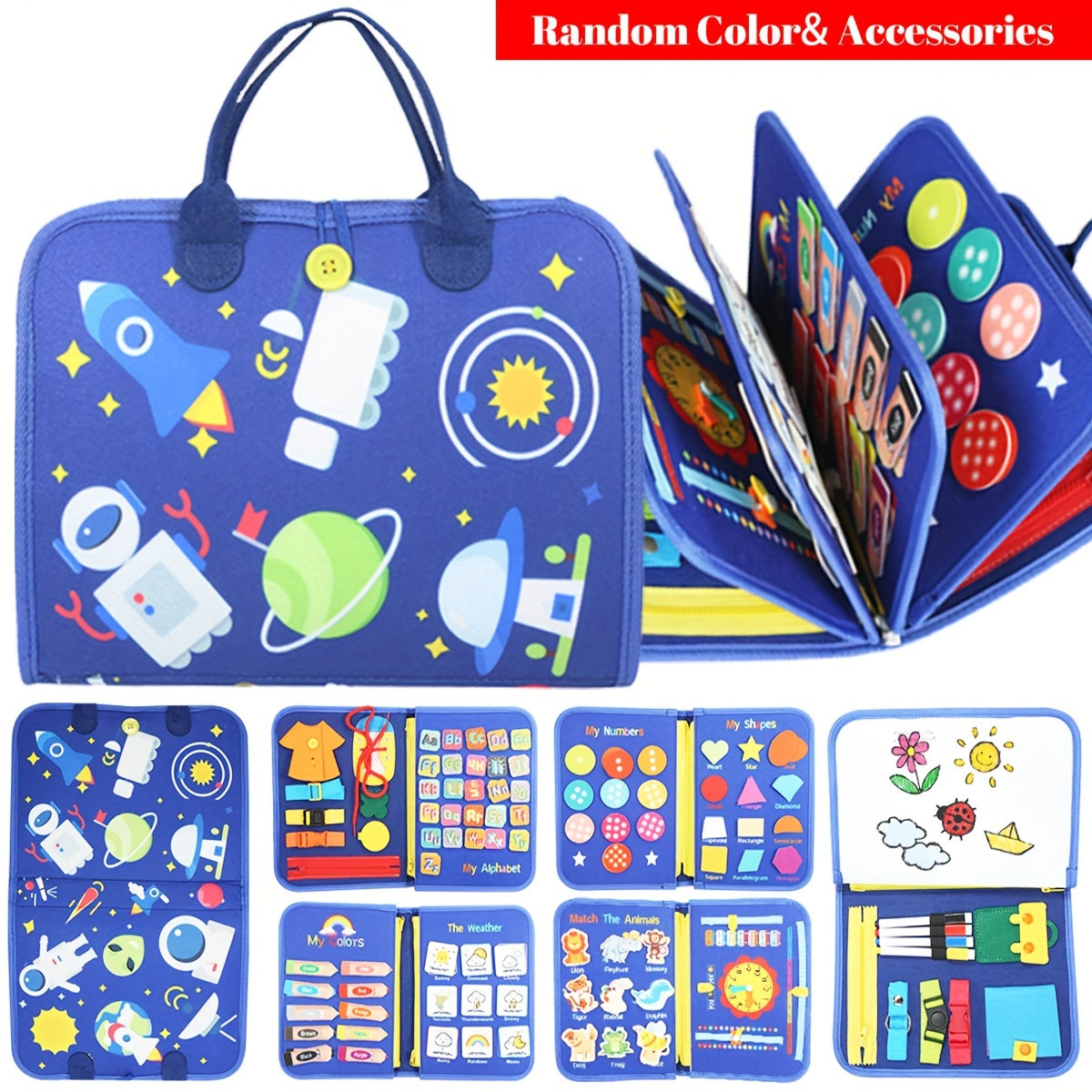 Busy Board for Toddlers 12 in 1 Sensory Toy