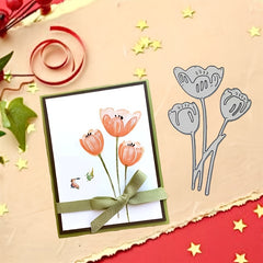 1pc Tulip DIY Metal Carbon Steel Mold Paper Art Embossed Cutting Dies