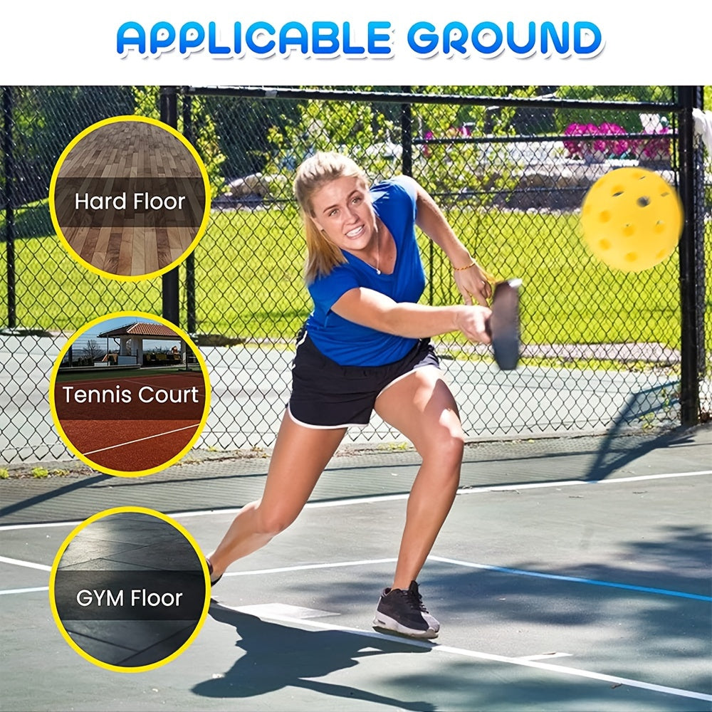 6pcs 40 Holes Durable Pickleballs for Training Competition