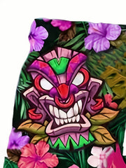 Cartoon Pattern Casual Stretch Drawstring Shorts Men's Pop Comfy Summer Shorts