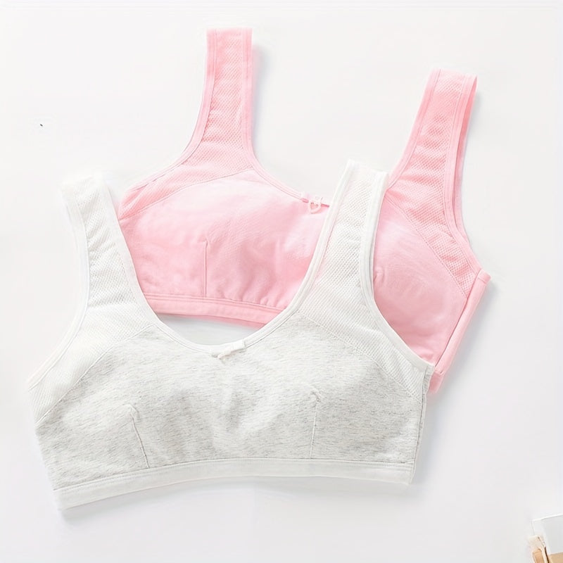 Sports Teen Girls Bra Stretch No Steel Ring Breathable Girls Vest