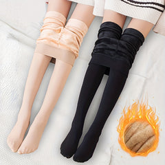 Plush Lined High Waist Footed Pantyhose Women's Stockings