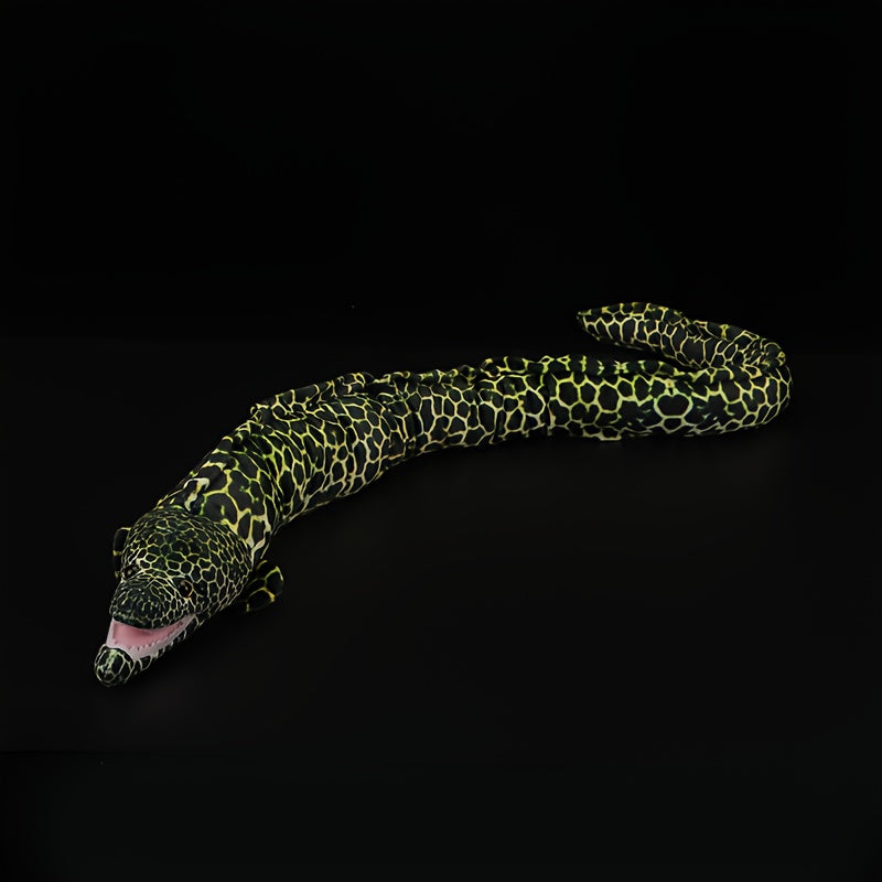 Realistic Green Leopard Print Conger Eel Plush Toy 39.76in