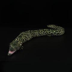Realistic Green Leopard Print Conger Eel Plush Toy 39.76in
