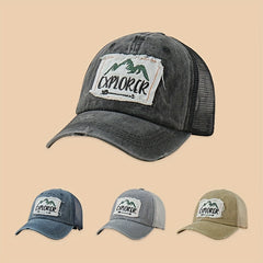 Explorer Embroidery Patch Baseball Cap Washed Distressed Sun Hat