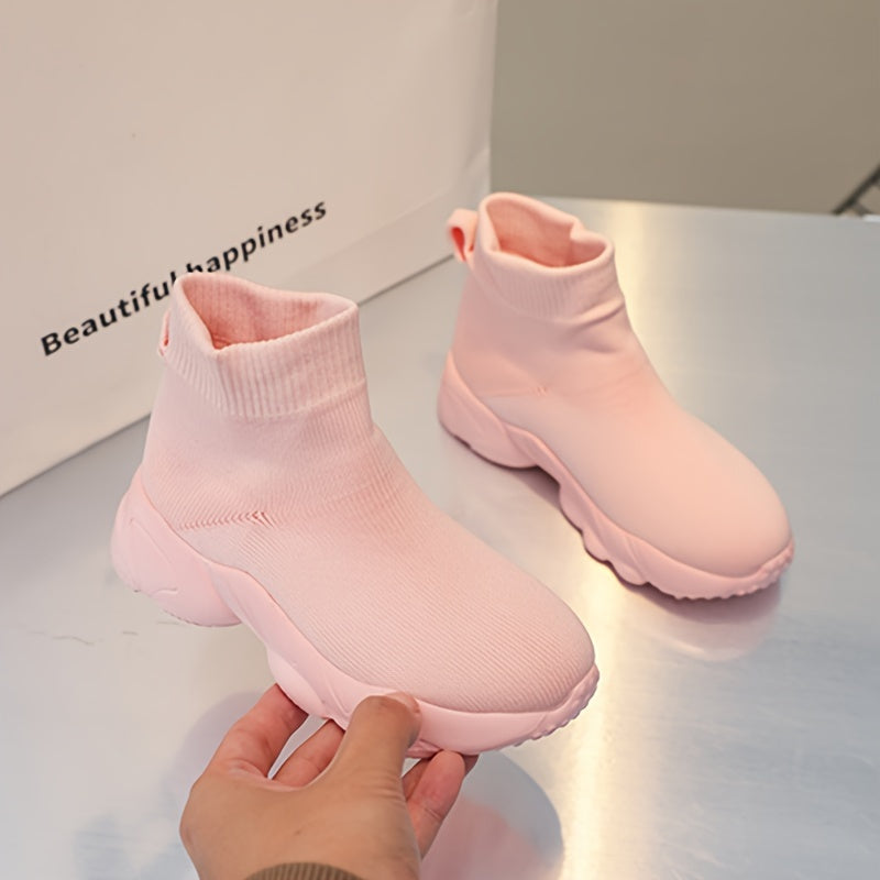 Girl's Breathable Slip On Sock Shoes Soft Sole Sneakers