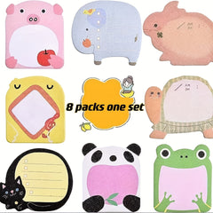 8pcs set Animal Sticky Notes For Fridge Office School Memo 8 Styles