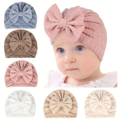 Soft & Comfy Bowknot Cap for Baby Bath Time