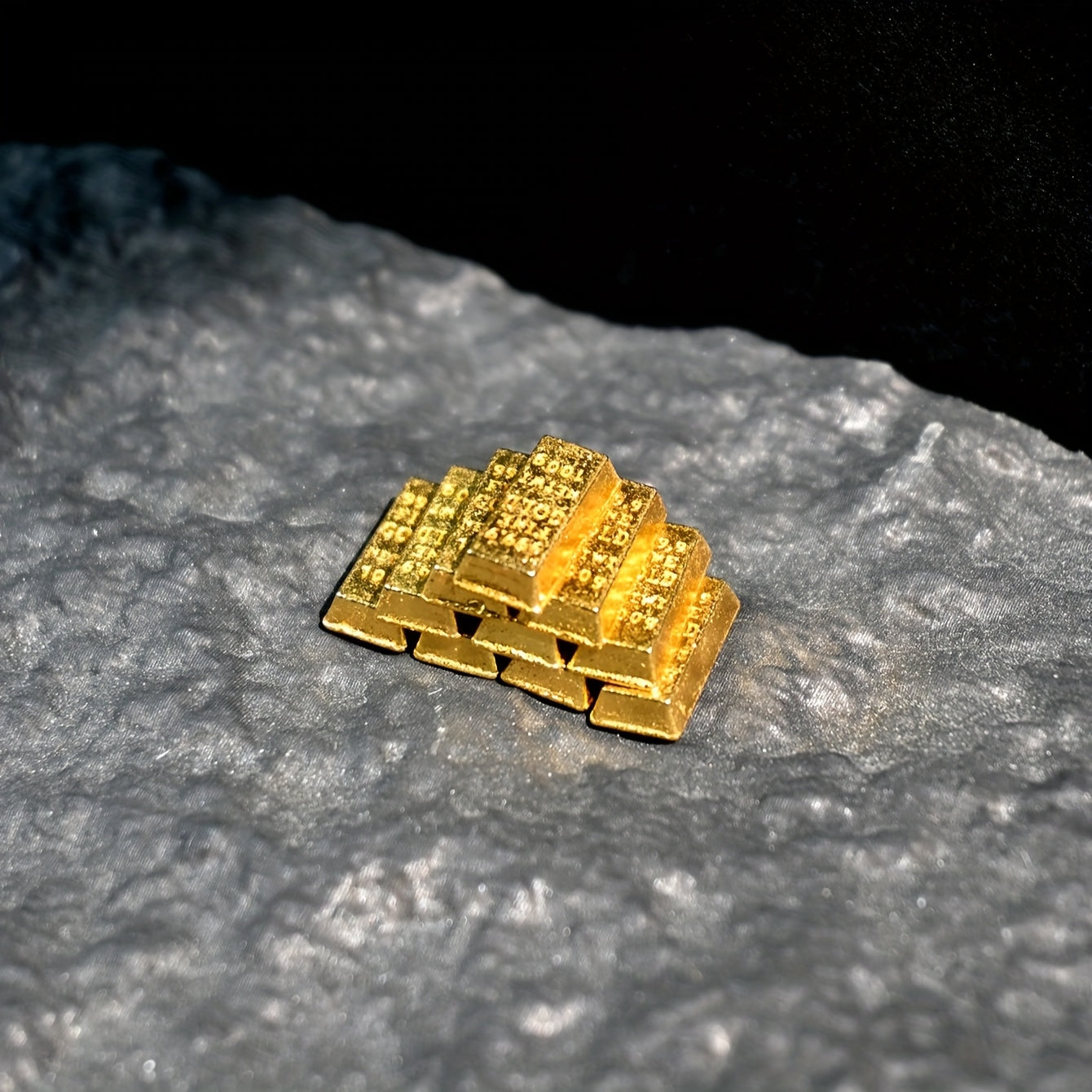 Golden Bar Treasure Box Dollhouse Accessories
