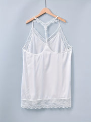 Lace Slip Nightdress V Neck Backless Sleep Dress Women's Sleepwear Dress