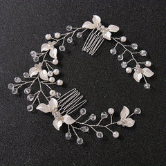 Leaf Hair Comb Headband Tiara For Bride