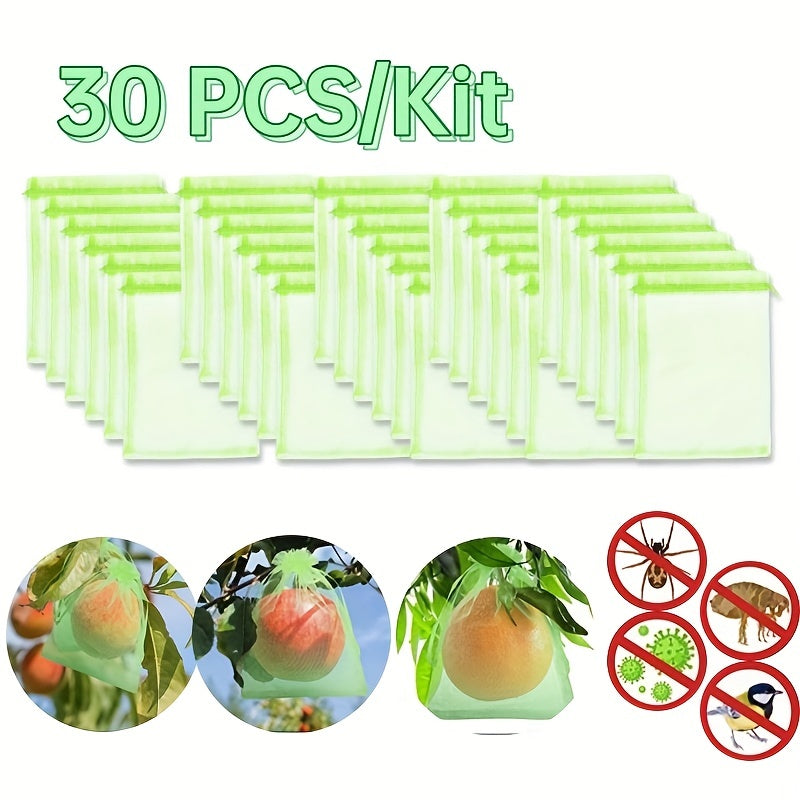 30pcs Reusable Garden Mesh Barrier Bag Tree Protection Mesh Bag