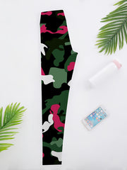 Camo Print Block Leggings High Waist Yoga Fitness Gym Sports Pants