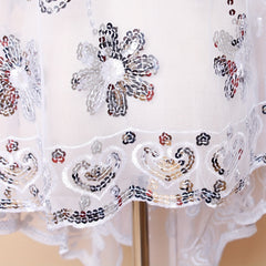 Lace Sequin Bridal Shawl Wrap for Autumn Wedding