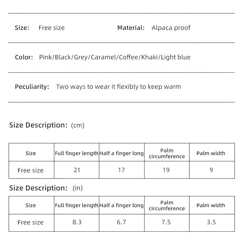 Women's Half Finger Knitted Gloves Winter Touch Screen Cartoon Flip