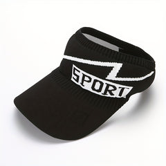 Jacquard Visor Hat Elastic Knitted Golf Cap Lightweight Sun Hats for Women