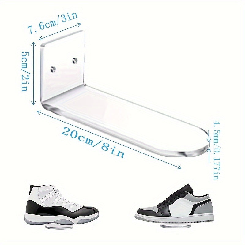 Floating Shoe Display Rack Acrylic Sports Shoes Storage Organizer