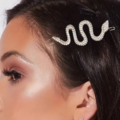 Vintage Rhinestone Snake Hairpin Hair Accessory