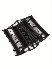 Bat Print Strapless Corset Bustier Tummy Control Mesh Body Shaper