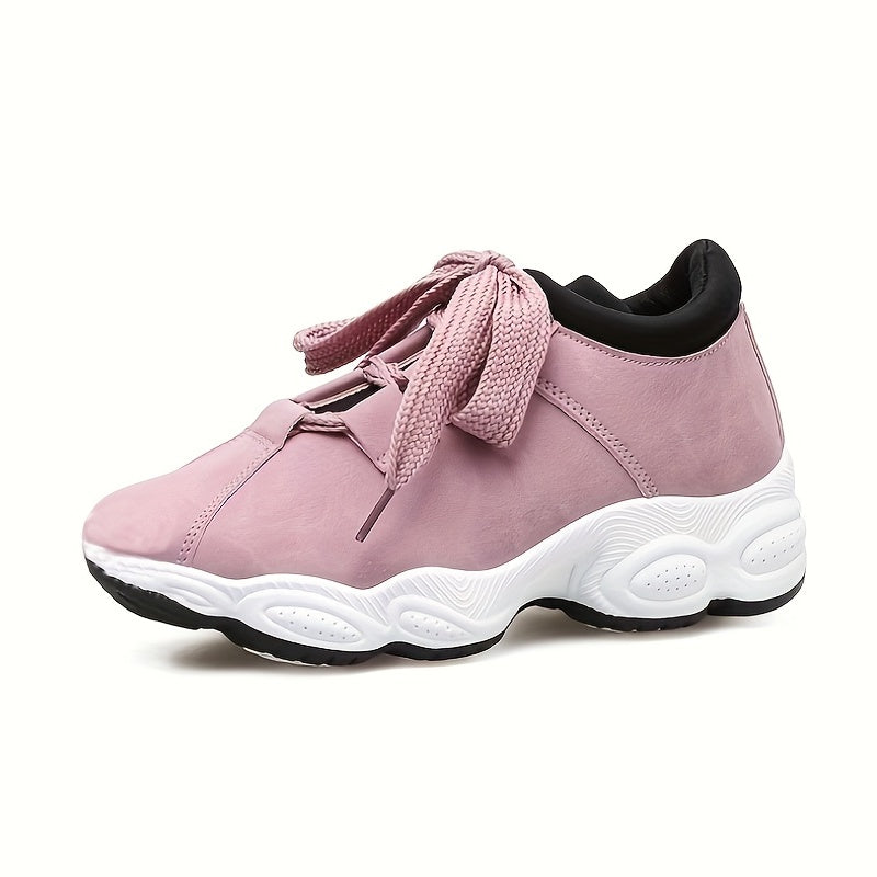 Women's Chunky Sneakers Lace Up Platform Running Shoes