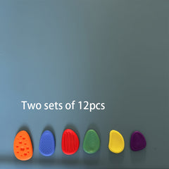 12pcs Sensory Silicone Stone Set Soft Textured Toy for Children and Adults