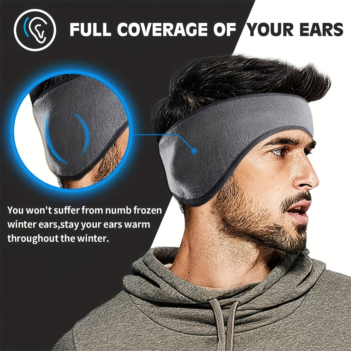 Winter Ear Warmer Headband Fleece Warm Headband for Running Cycling