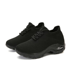 Lace Up Weaving Socks Shoes Air Cushion Running Sports Shoes Women's Footwear