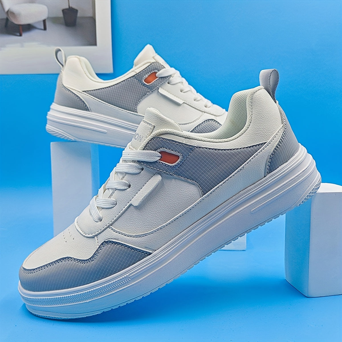 Women's Colorblock Skate Shoes Casual Lace Up Outdoor Shoes
