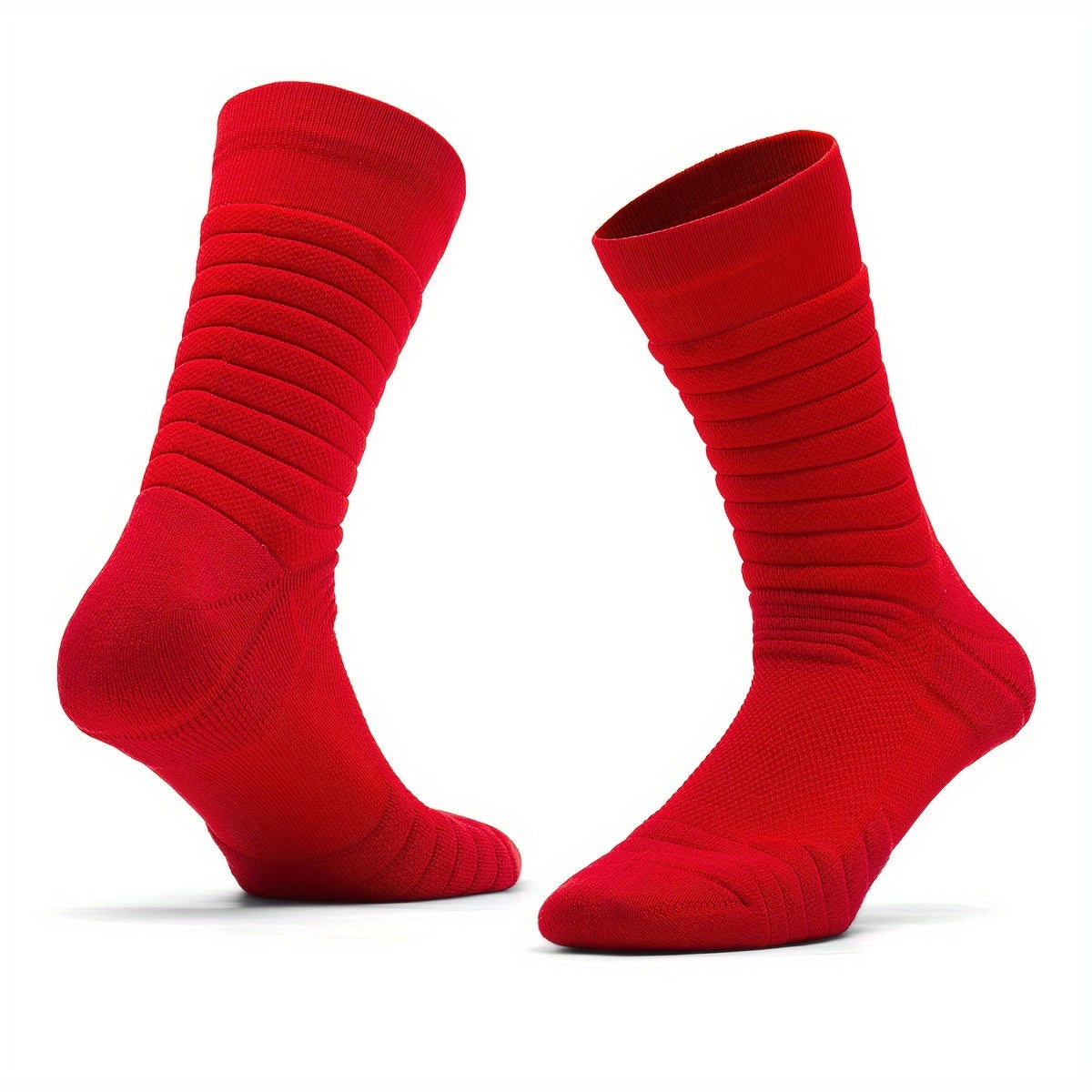 Men's Athletic Mid Crew Sport Socks Non Slip Nylon Blend Breathable Socks
