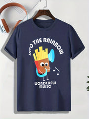 Men's French Fries Pattern T-shirt - Active Stretch Tee