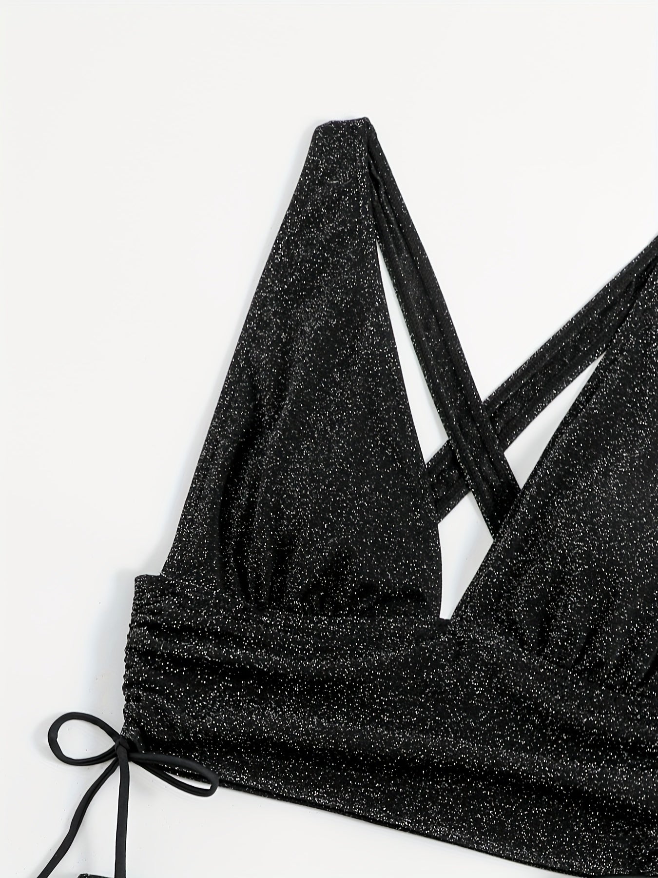 Criss Cross V Neck Bikini Set High Cut Swimsuit