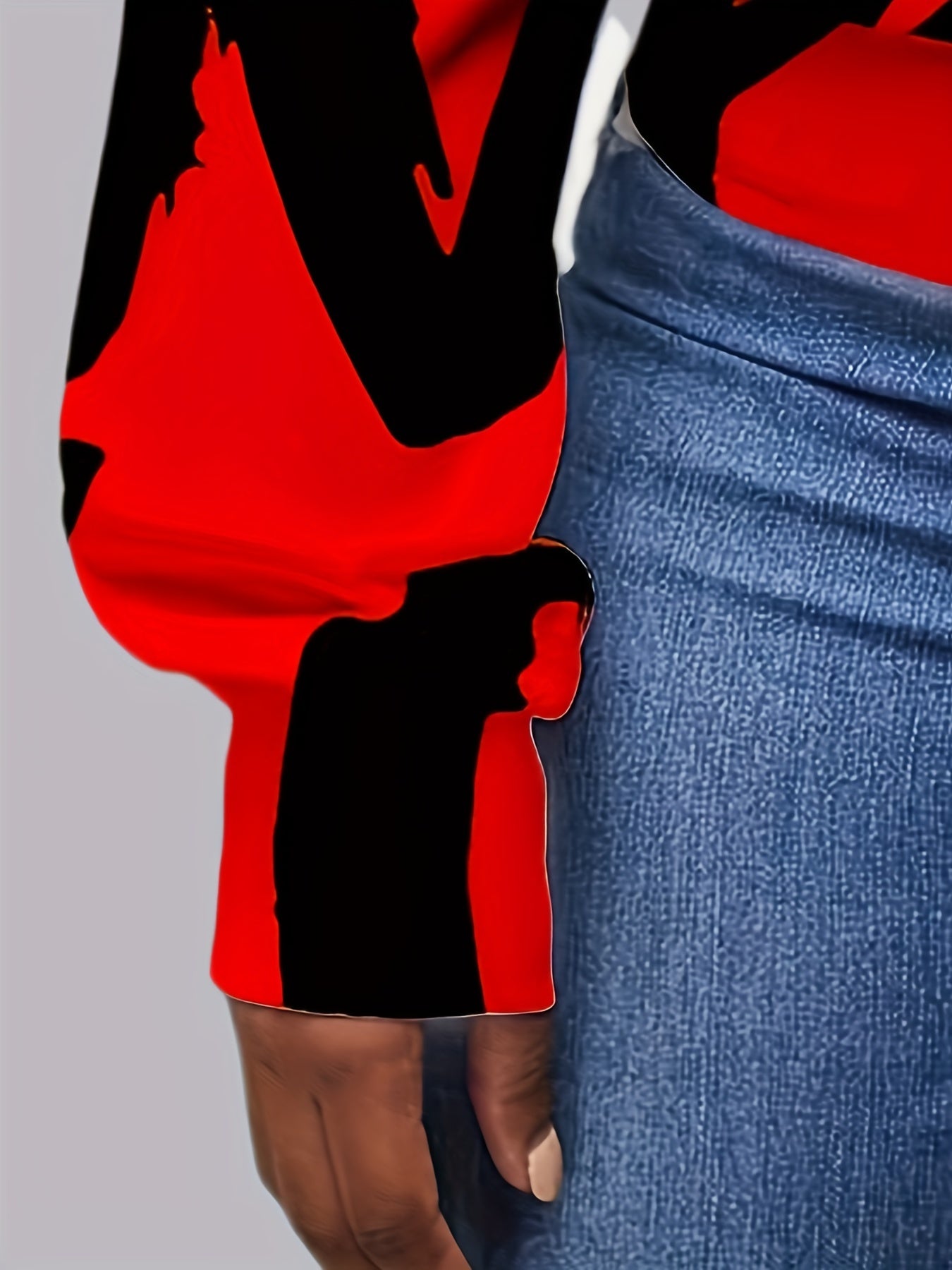 Letter Off Shoulder Casual Sweatshirt for Women
