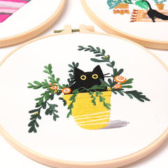 Embroidery Starter Kit Cats Pattern DIY Cross Stitch for Beginners Adults