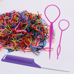 1000pcs Mini Hair Ties With Comb Hair Styling Tools