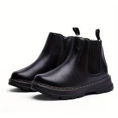 Casual Solid Zipper Boots for Girls Lightweight Indoor Outdoor Winter