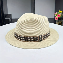 Casual Sunshade Straw Hat for Spring Summer Travel Vacation