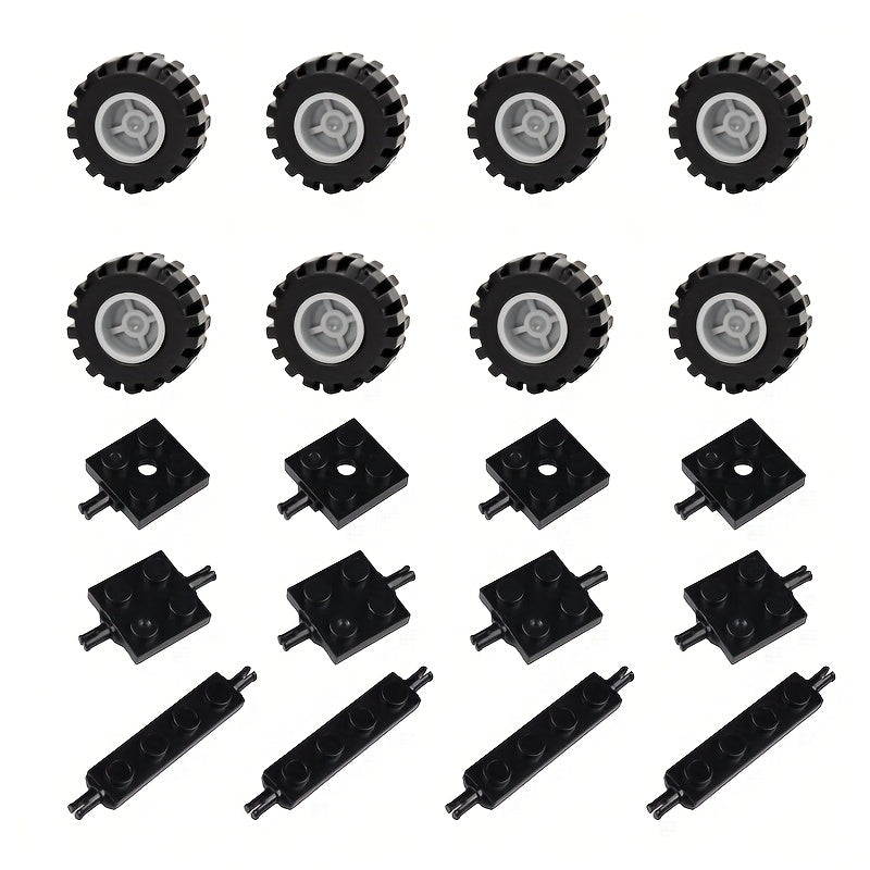 Small Particle Traffic Tire Wheel Assembly Toy City Road Street Scene