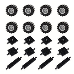 Small Particle Traffic Tire Wheel Assembly Toy City Road Street Scene