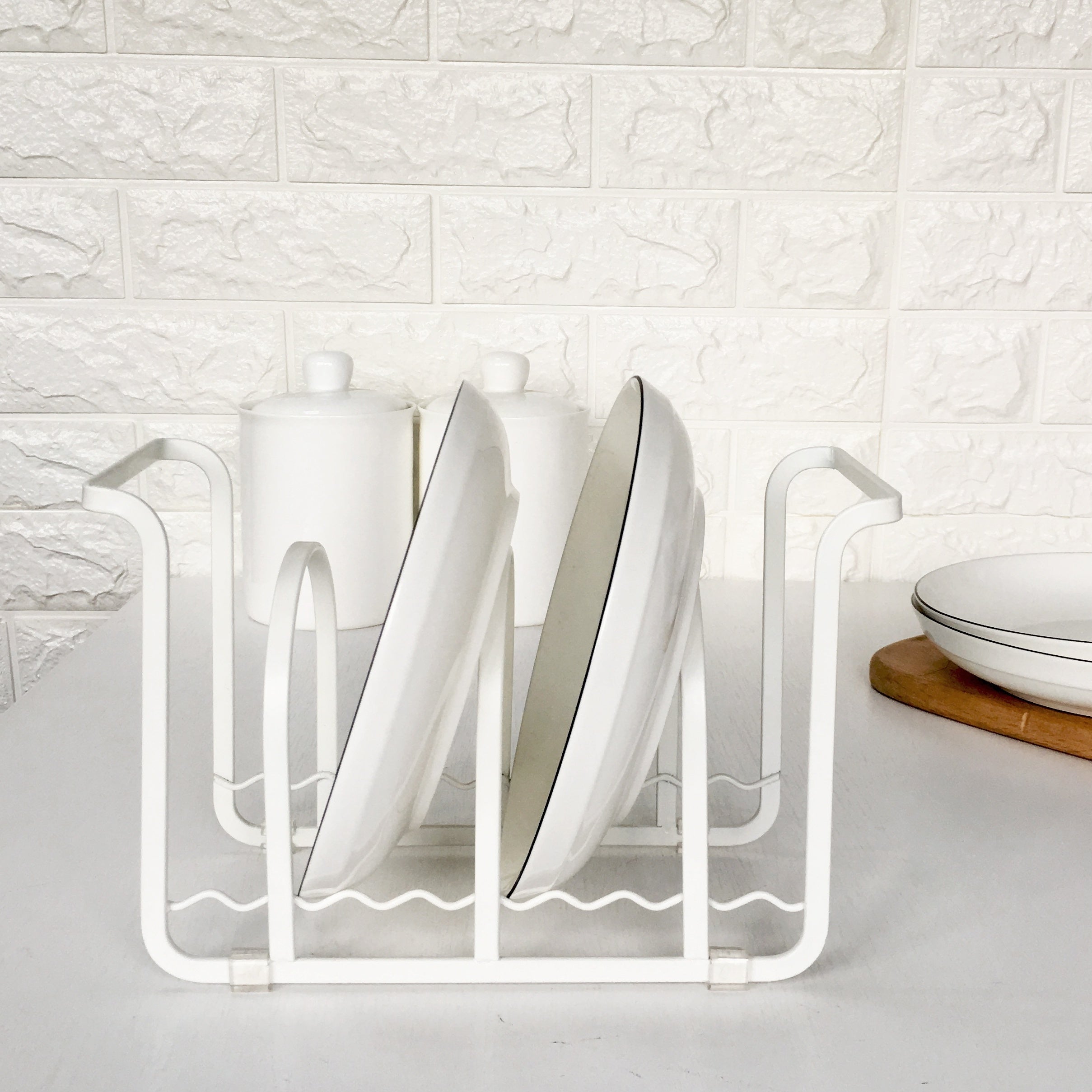 Kitchen Plate Rack Shelf Countertop Dish Rack Household Bowl Plate Storage