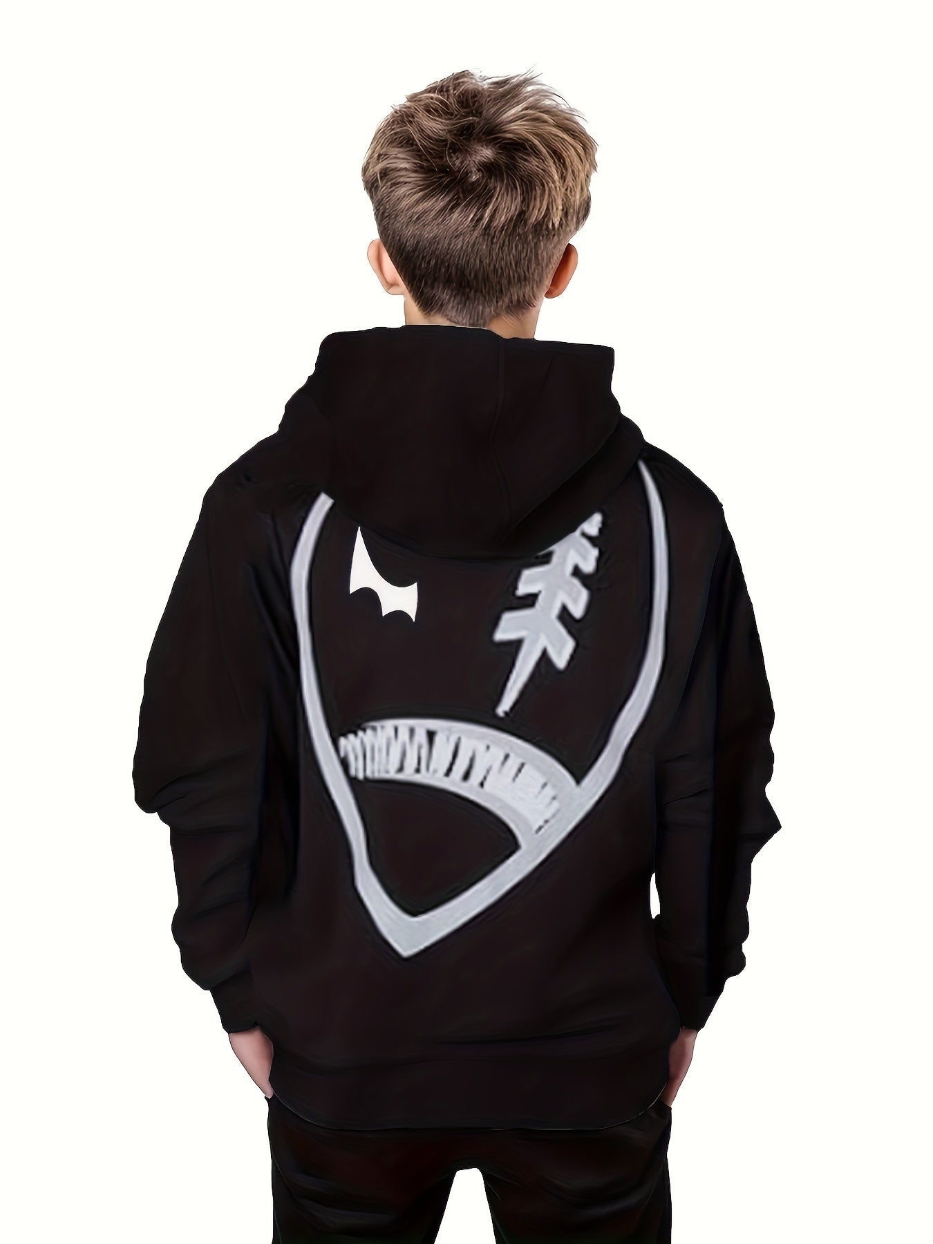 Boys Football Print Hoodie Kids Long Sleeve Sweatshirt
