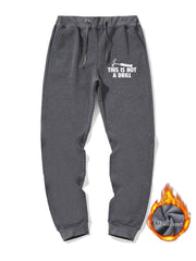 Men's Graphic Jogger Sweatpants, Warm & Loose Fit