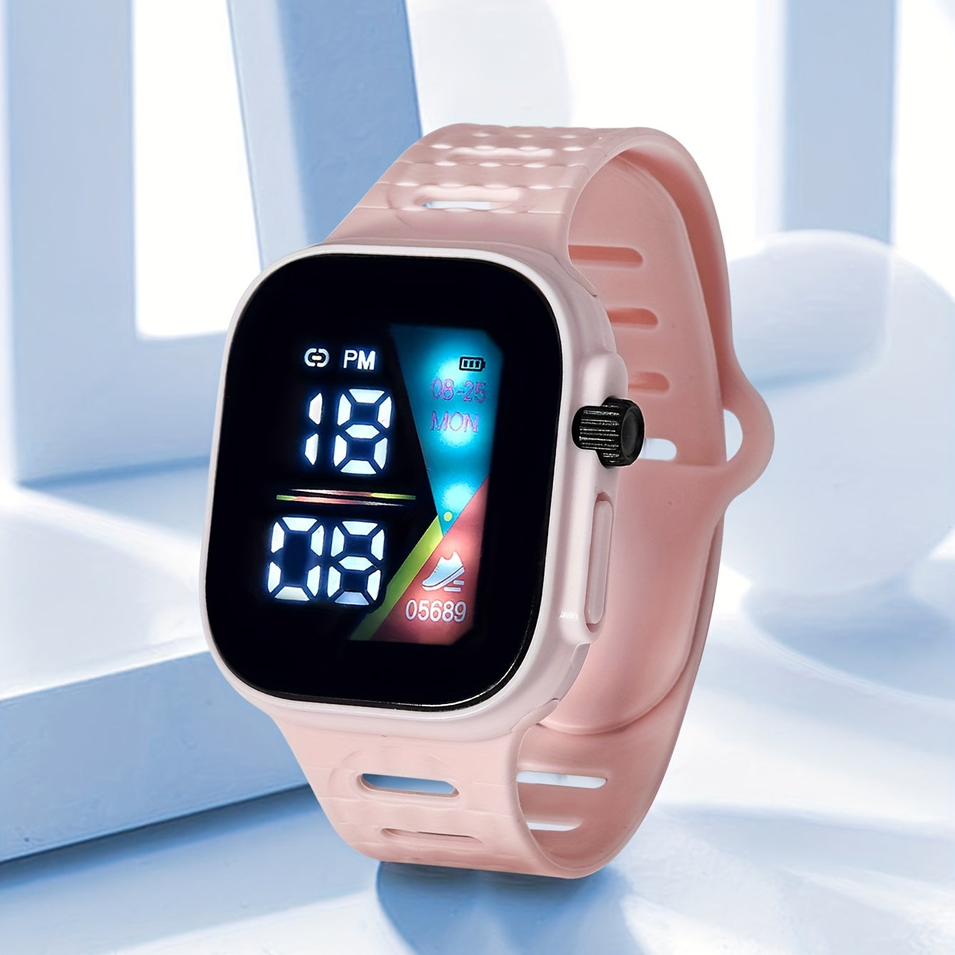 LED Electronic Watch Square Digital Student's Watch