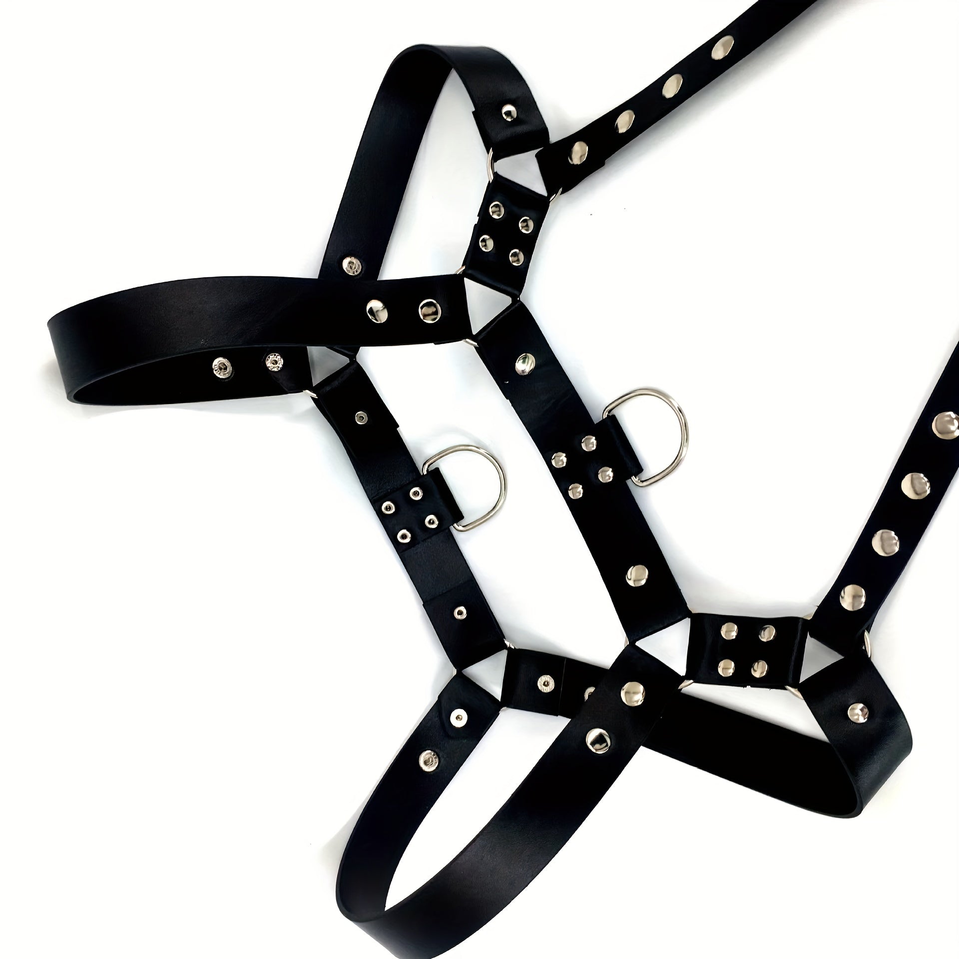 Men's PU Leather Body Strap Dress Up Belt Clothing Hanging Strap