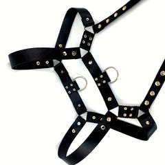 Men's PU Leather Body Strap Dress Up Belt Clothing Hanging Strap