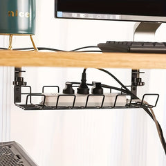Cable Management Under Desk No Drill Cord Organizer Tray