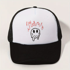 Burning Smiling Face Trucker Hat Unisex Baseball Cap