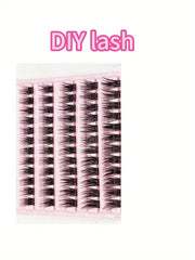 110pcs Cluster Eyelashes D Curling Wispy Lashes Mink Hair Fluff